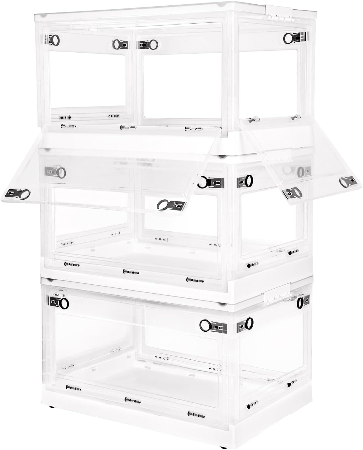 Stackable Storage Bins With Lids 3 Packs 100 Quarts 25gal Large