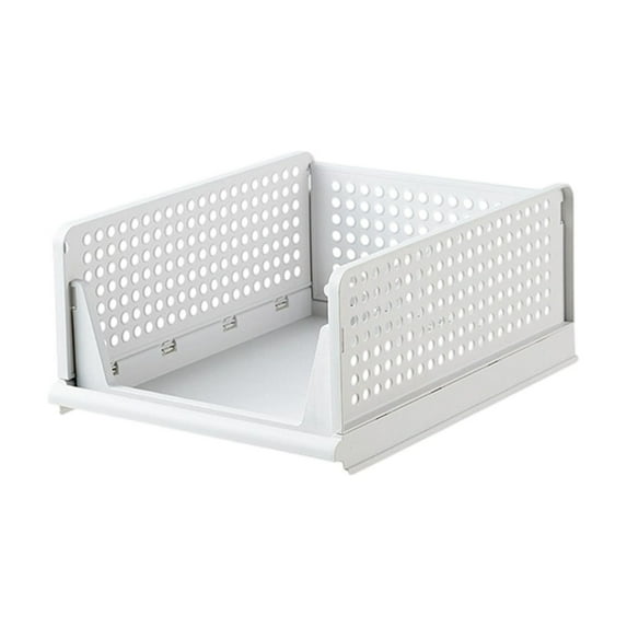 Stackable Storage Bins, Wardrobe Organizer Drawers, Foldable Plastic Storage Basket With Slide Track, Waterproof Space Saving Cabinet And Closet Organizer For Bedroom Office