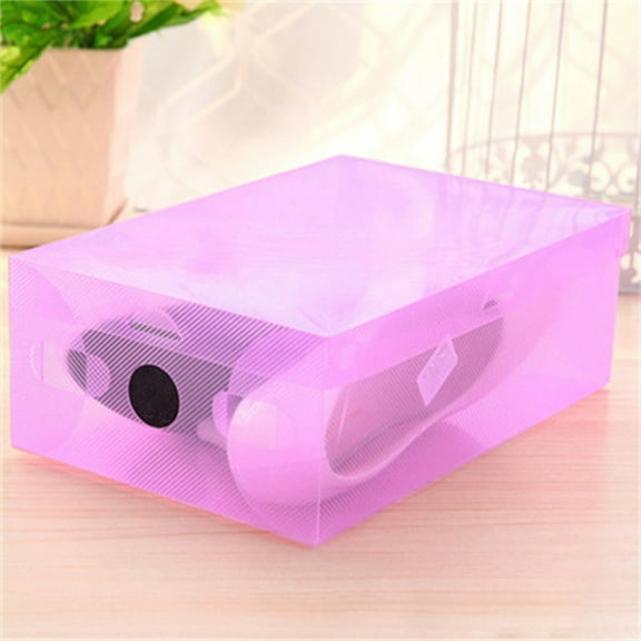 Stackable Storage Box Cozival Multifunctional Colored Plastic Storage Box - Shoe Organizer & Dustproof Container - Stackable Textile Storage for Home, Dustproof Shoe Organizer, Pink