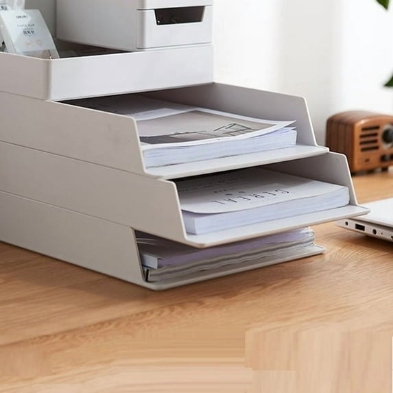 Stackable Storage Box Desktop Shelf Tray Storage Box Tray
