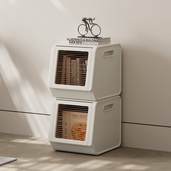 Halicool Stackable Living Room Storage Cabinet Organizer