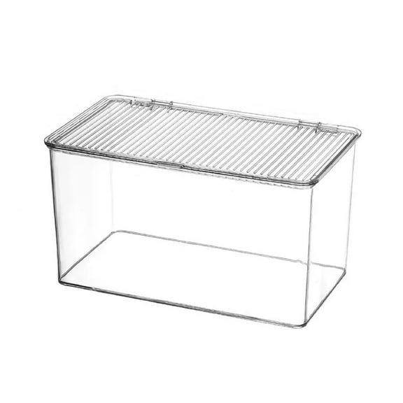 Stackable Storage Container Clear Sturdy Materials Narrow Profile