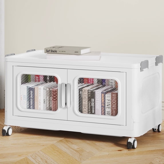 Stackable Storage Containers with Lids and Wheels, 20.29