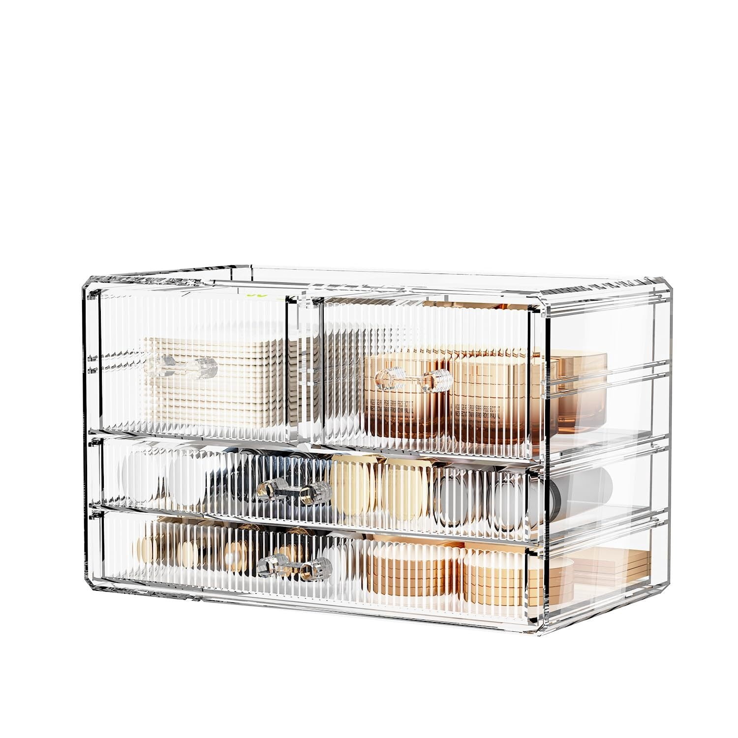 Stackable Storage Drawers, Acrylic Bathroom Counter Organizer Clear ...