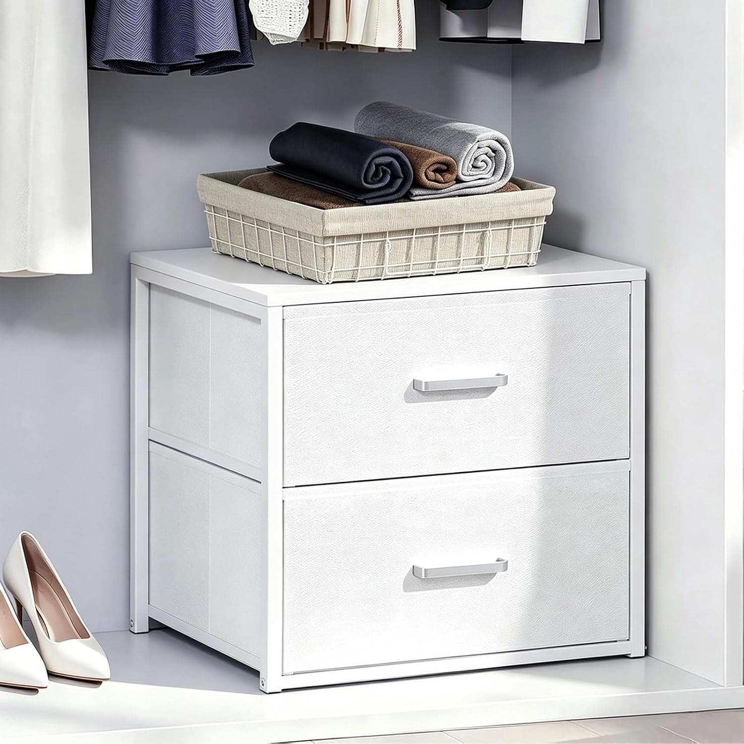 Storage Drawerws Stackable Storage Drawers, Closet Drawers, White - Walmart.com