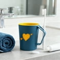 thumbnail image 1 of Stackable Toothbrush Cup Holder - 3.9"x3.3"x2.7", Compact Bathroom Organizer with Drain Holes, Countertop Storage for Family, All in One Sink Counter Space Saver, 1 of 8