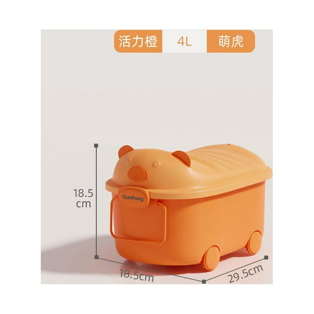 Stackable Toy Storage Box with Wheels Toy Box Sturdy Storage Bin