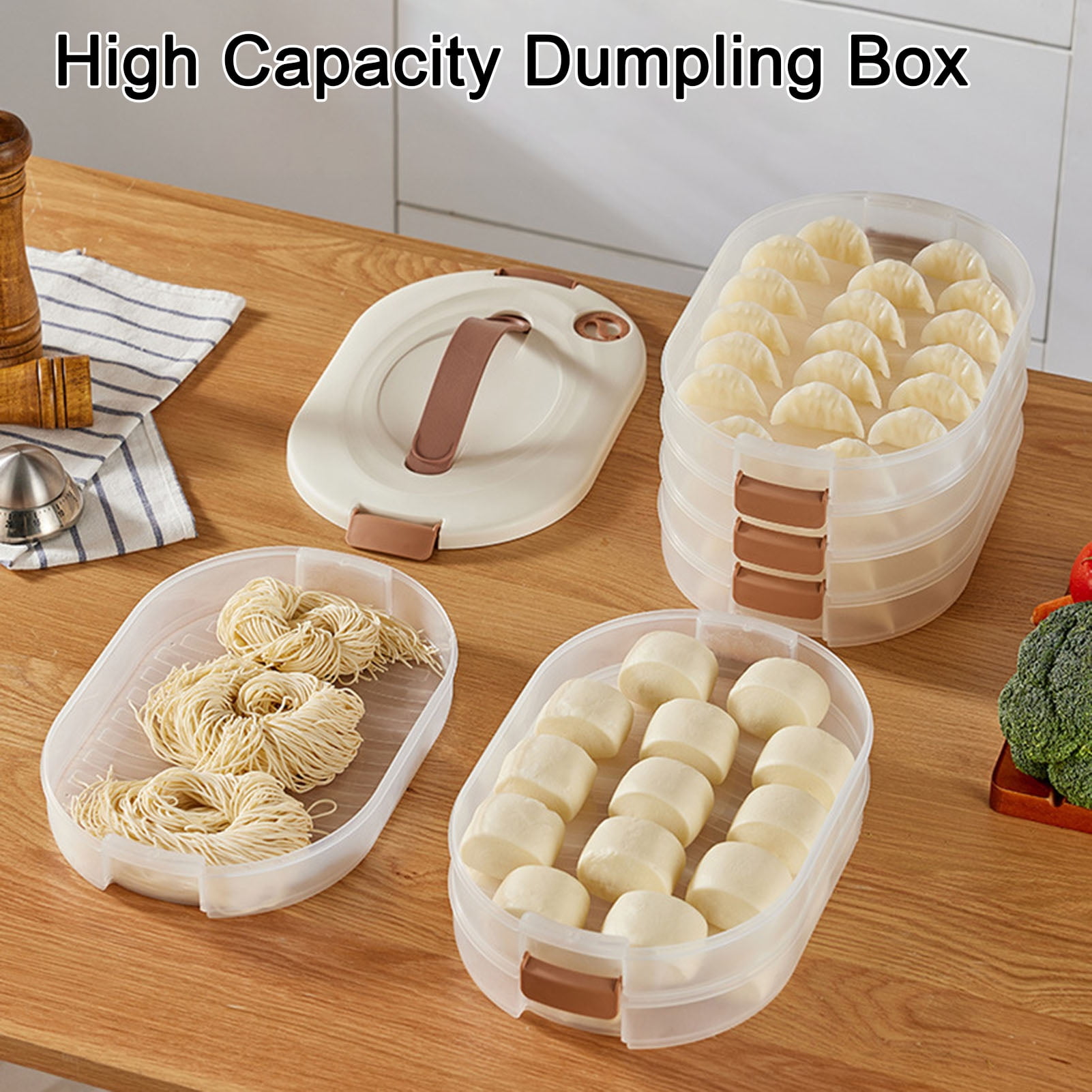 Stackable Transparent Dumpling Storage Box - Large Capacity, Food-Grade ...