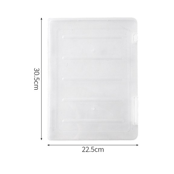 Stackable Transparent File Storage Box, Desk Organizer Bin — Secure Buckle Closure, Visual Cover Design, and Versatile Document Keeper with Standard Size & Durable Design for Campus and Home Office