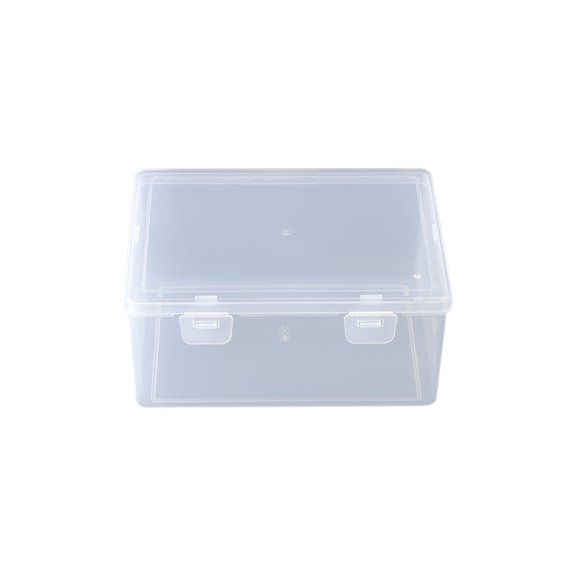 Stackable Transparent Plastic Pencil Box with Secure Locking Handles, Translucent Organizer for Office & Art Supplies, Liquid-resistant, Durable Storage Solution