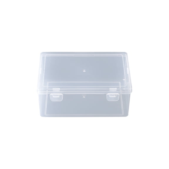 Stackable Transparent Plastic Pencil Box with Secure Locking Handles, Translucent Organizer for Office & Art Supplies, Liquid-resistant, Durable Storage Solution