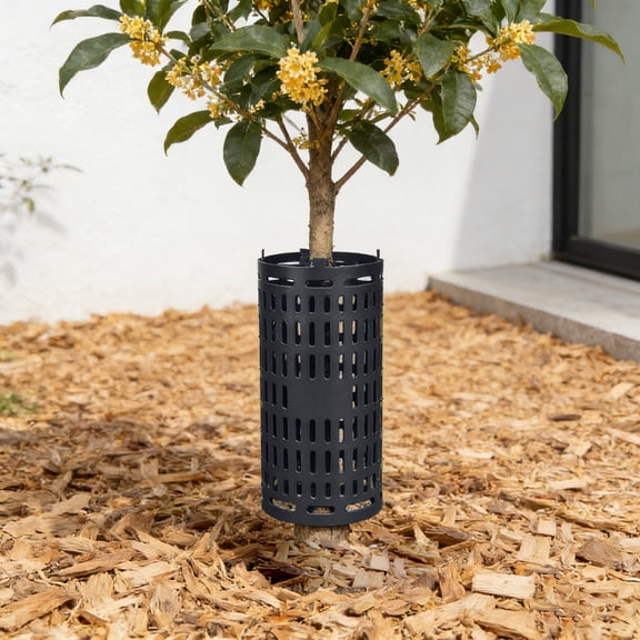 Stackable Tree Trunk Protector Sapling Guard Tree Bark Protector Tree Trunk Shield Ventilated Tree Guard with Airflow Holes for Young Trees Shrubs and Saplings Ideal for Garden Landscaping