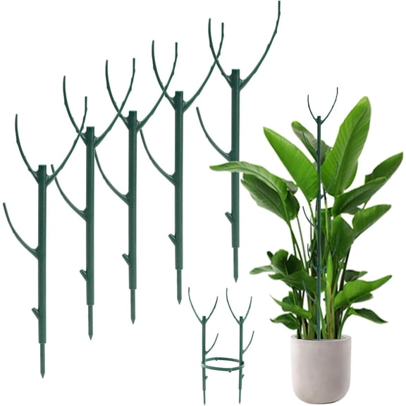 Stackable Twig, 5 Pack Plant Support Frame & Plant Cage Support Rings for Sphagnum, Twig Trellis for Indoor Outdoor Plants Potted Plants Flower Other Climbing Plants