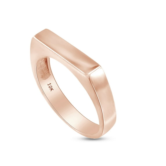 AFFY Stackable Unisex Signet Ring In 10k Rose Gold, Ring Size-12.5