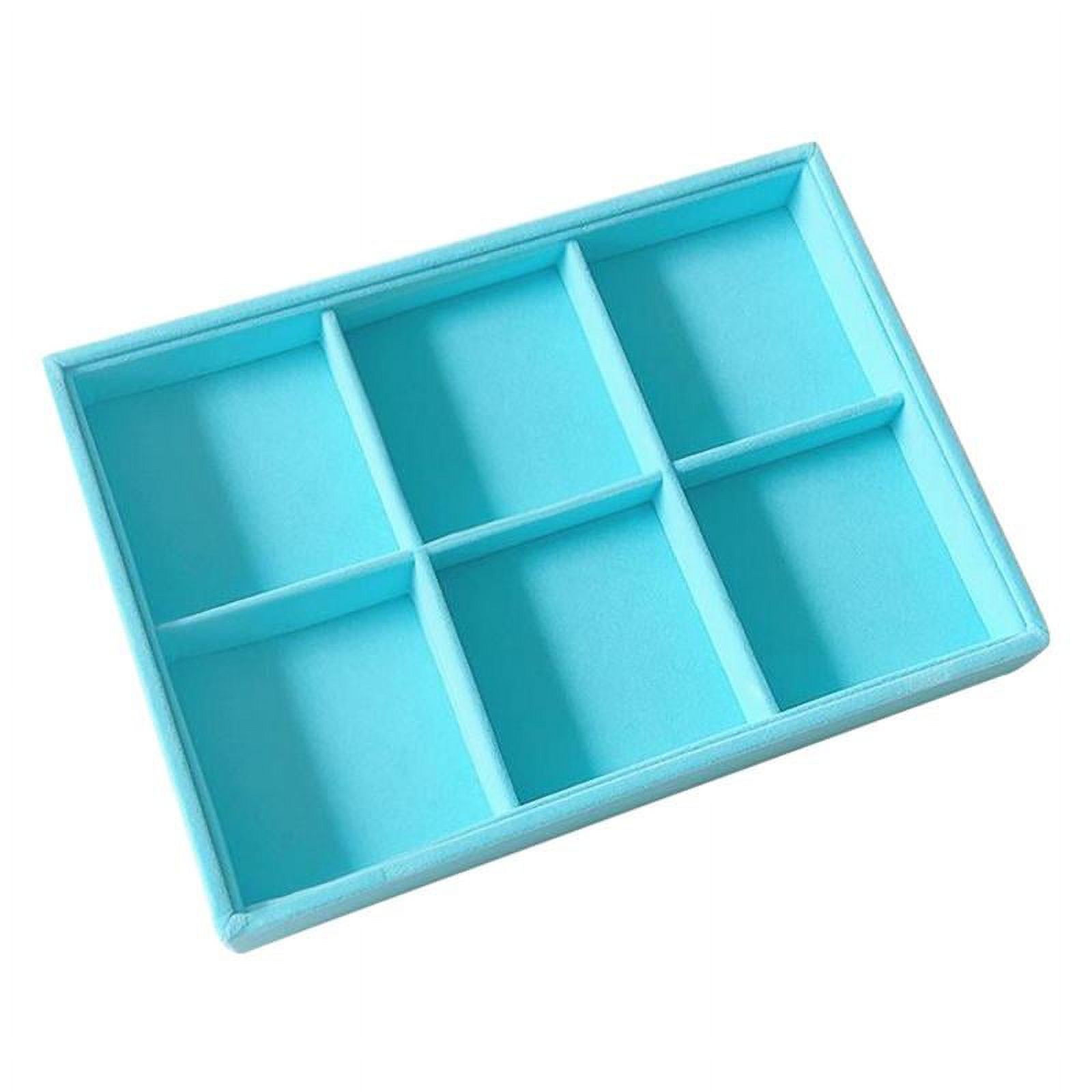 Stackable Velvet Jewelry Display Trays for Necklace 6 Grid