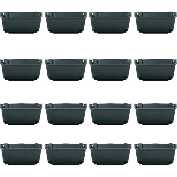 Stackable Wall-Mounted Vertical Planter - -Pot Garden System with Drainage Holes and Clasp Design for Indoor/Outdoor Use