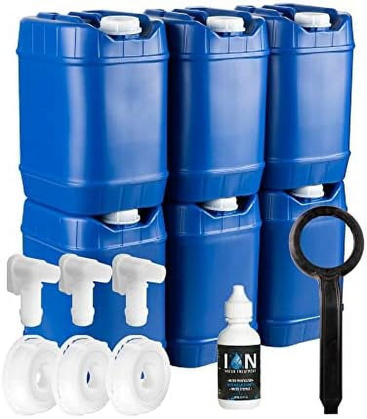 Stackable Water Storage Containers With Lids, Emergency Water Storage