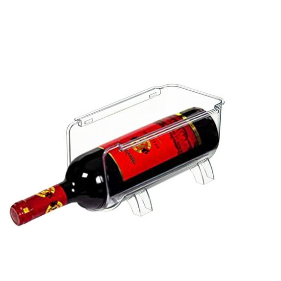 Stackable Wine Bottle Organizer Rack | Plastic Refrigerator & Kitchen Storage | Space-Saving Vertical Design | Modern Home Decor