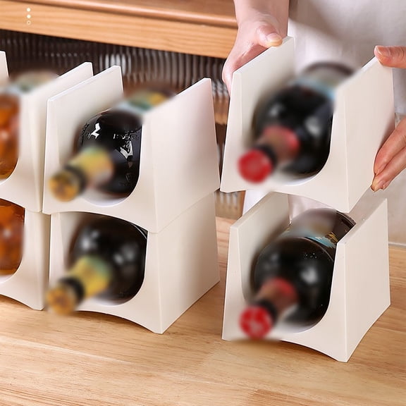Stackable Wine Rack, Wine Bottle Holder, Modern Minimalist, Sturdy and Durable, Save Space, for Countertop, Kitchen, Bar, Pantry(1pcs)