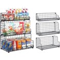 thumbnail image 1 of Stackable Wire Basket 3 Tier Countertop& Wall Mounted Metal Storage Basket for K, 1 of 9