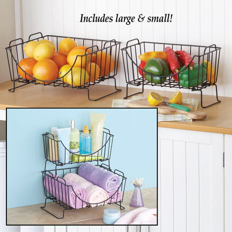 Stackable Wire Storage Baskets