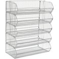 thumbnail image 1 of Stackable Wire Storage Bin Rack, 36"W x 20"D x 48"H, 5 Wire Bins, 1 of 3