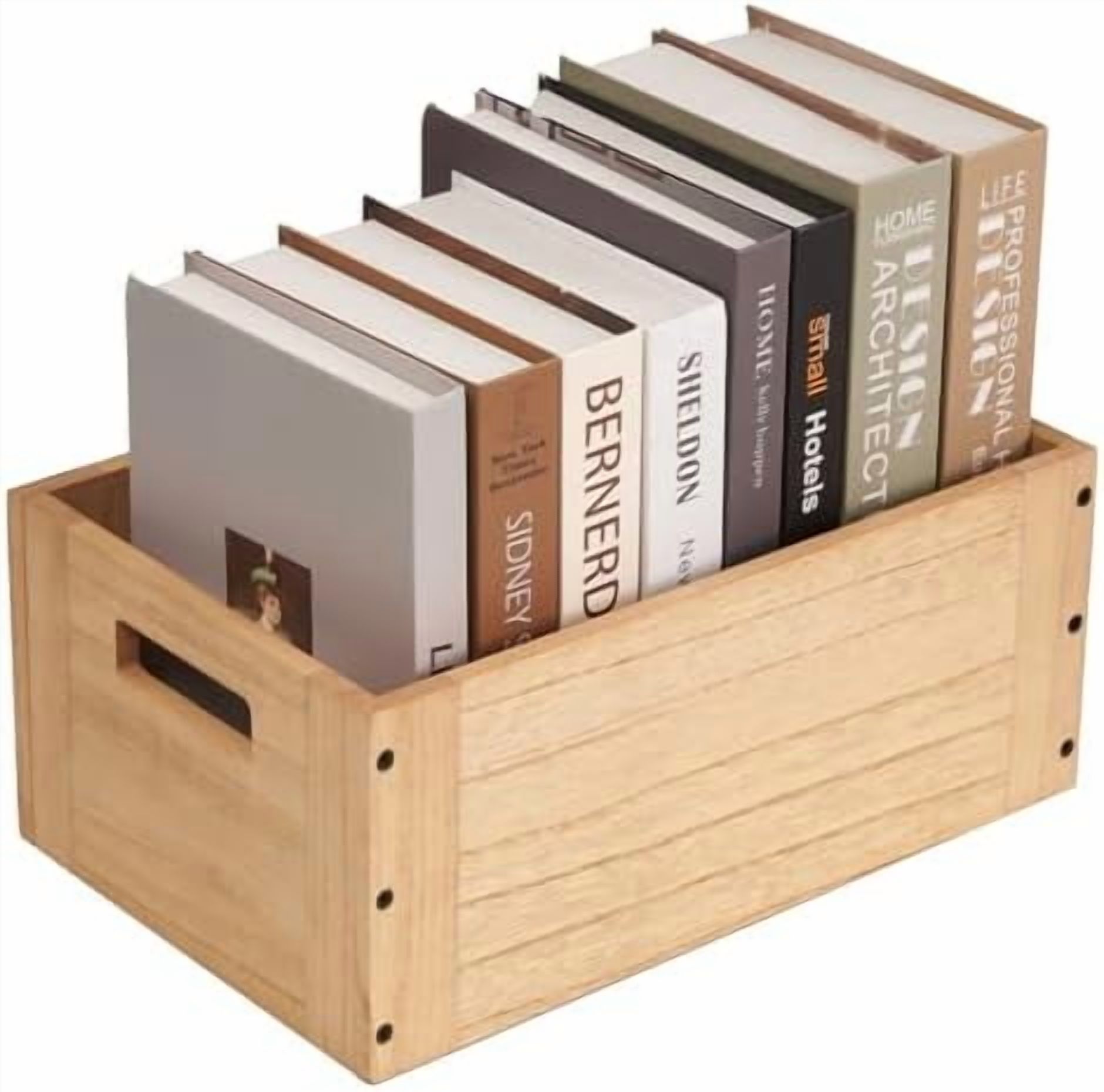 Stackable Wood Storage Cube/Basket/Bins Organizer for Home Books ...