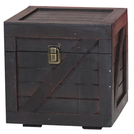 Stackable Wooden Cargo Crate Style Storage Chest