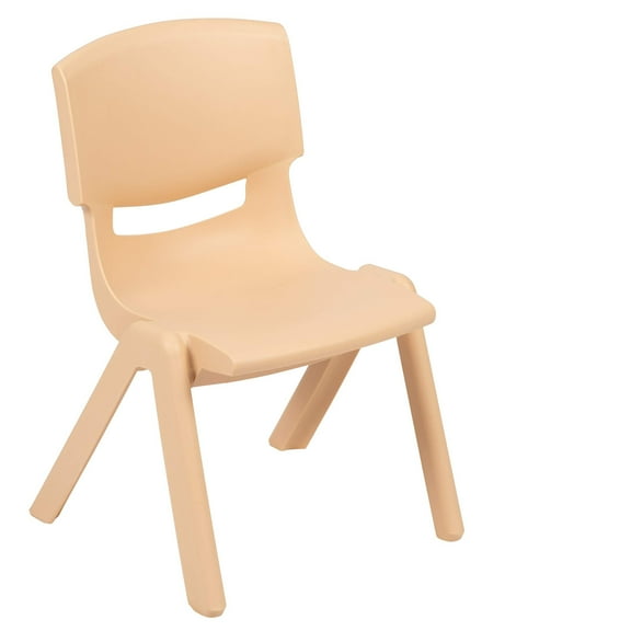 Stackable s Chair for , Daycare, Home, One-Piece Plastic Shell, Easy to Clean, 10.5 Inch Seat, Yellow