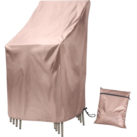 Stackable terrace chair cover, outdoor waterproof stacking chair cover, suitable for outdoor chair protection in all weather conditions
