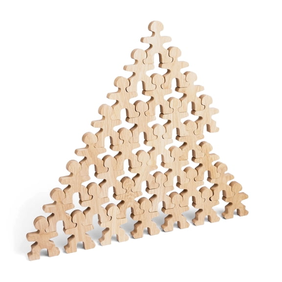 Stackable wooden balance puzzle Flockmen Full Flock set (32 pcs)