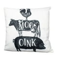 thumbnail image 1 of Stacked Animals Rooster Cow Pig | Farmhouse Oink Moo Cluck Pillow | Rustic Farm Pillow | Farmhouse Decor | Throw Pillows | Gift for her, 1 of 7