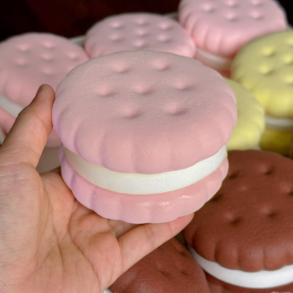 Stacked Cookie Slow Rising Squishy Toy, Biscuits Stress Relief Fidget Toys for Anti Stress & ASMR Sensory, Gift for Kids and Adults
