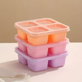 Stacked Divider Lunch Box Set with Leak Proof Lids, Microwave Safe Compact Meal Prep Bento for Work Travel Picnic