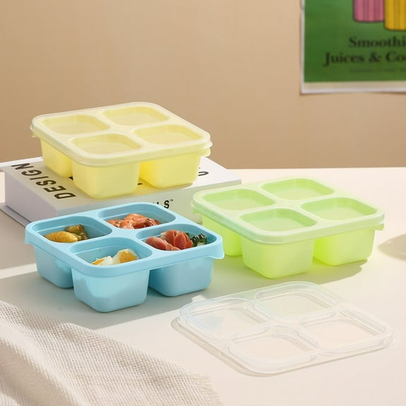 Stacked Divider Meal Container Set, Microwave Safe and Leak Proof, for Workspace Lunch, Travel, and Picnics, FAJHHA | A