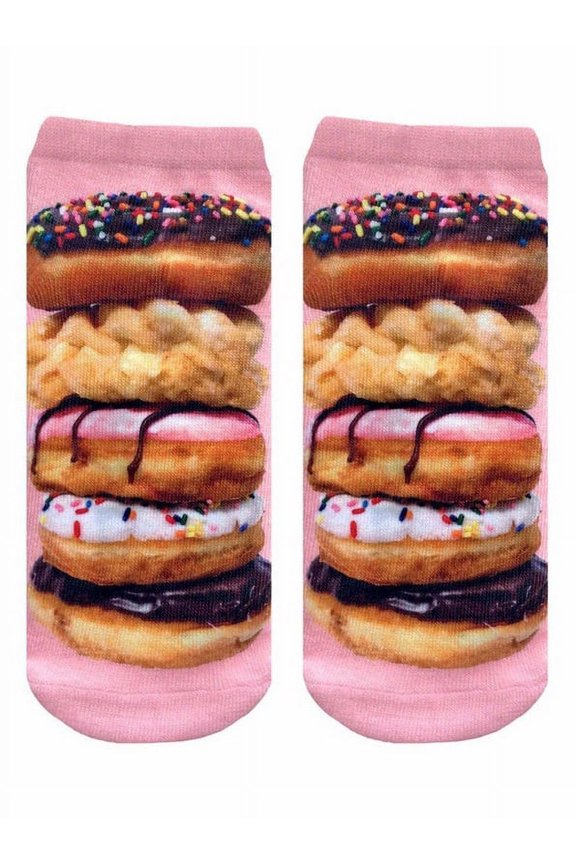 Stacked Donuts Photo Print Ankle Socks