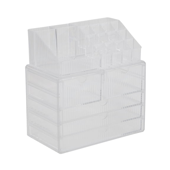 Silhouette Stacked Drawer Cosmetic Organizer with 21 Compartments