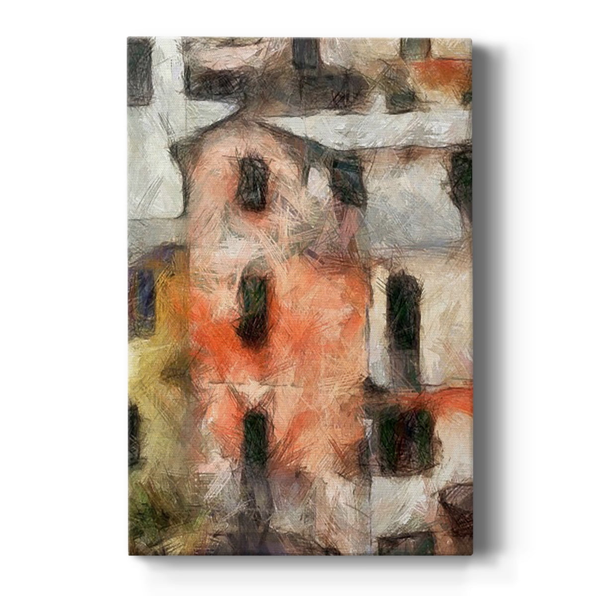 Stacked Houses IV Premium Gallery Wrapped Canvas - Ready to Hang