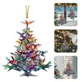 thumbnail image 1 of Stacked Hummingbird Ornament Colorful Christmas Tree Decoration 2D Flat Acrylic Winter Themed Bird Ornaments for Home Decor Christmas Festive Bird Lover Collectible Decor, 1 of 8