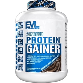 Stacked Protein Gainer, Double Rich Chocolate, 6 lbs (2.72 kg), EVLution Nutrition