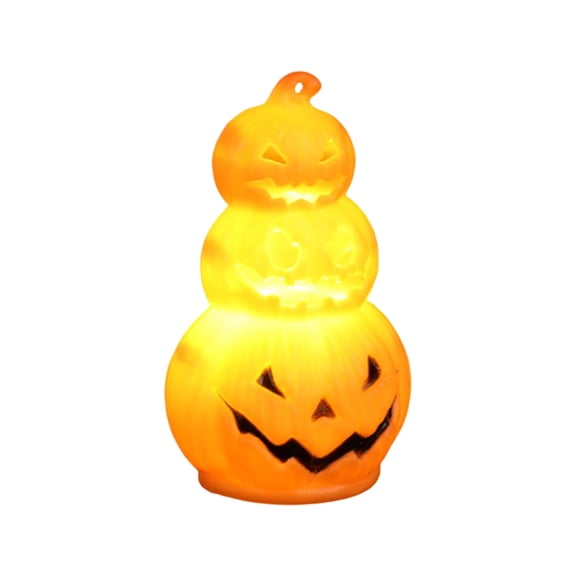Stacked Pumpkin LED Decorative Light Ornament for Indoor Outdoor Tabletop Holiday Event Display Halloween Party Decor