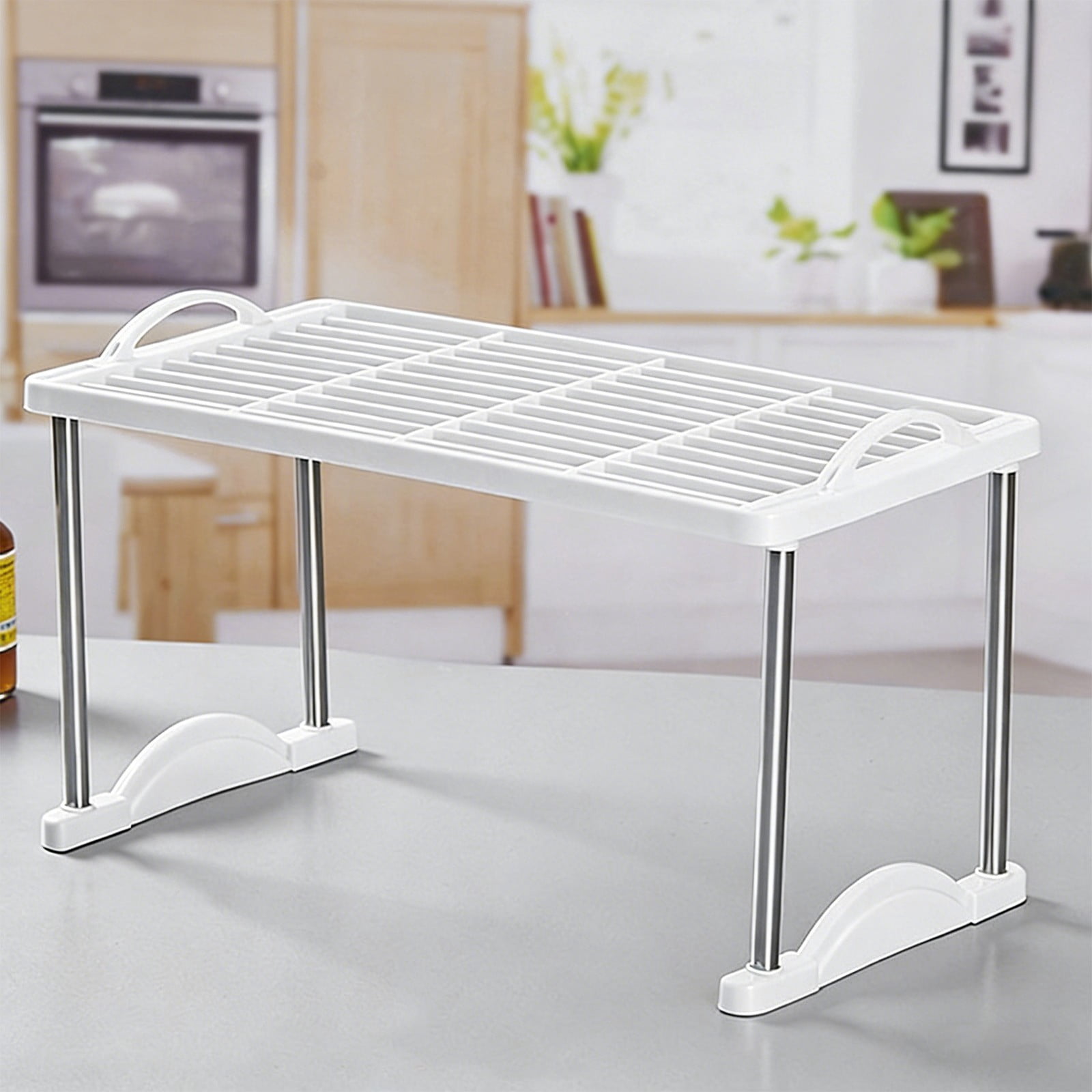 Stacked Storage Rack – Plastic Layered Organizer | Office Desk ...