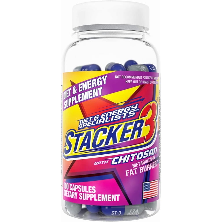Staacker Stacker 2 Stacker 3, 100ct Thermogenic Weight Loss Pills, Exp 07/2029 ...