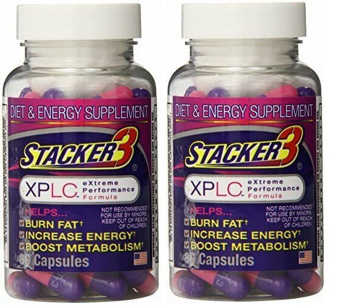 Stacker 3 XPLC Body Fat Burner and Metabolism Boosting 80 capsules Pack ...
