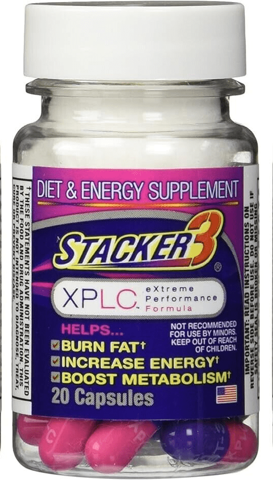 Stacker 3 XPLC Bottle Dietary Supplement Weight Loss 20 Capsules