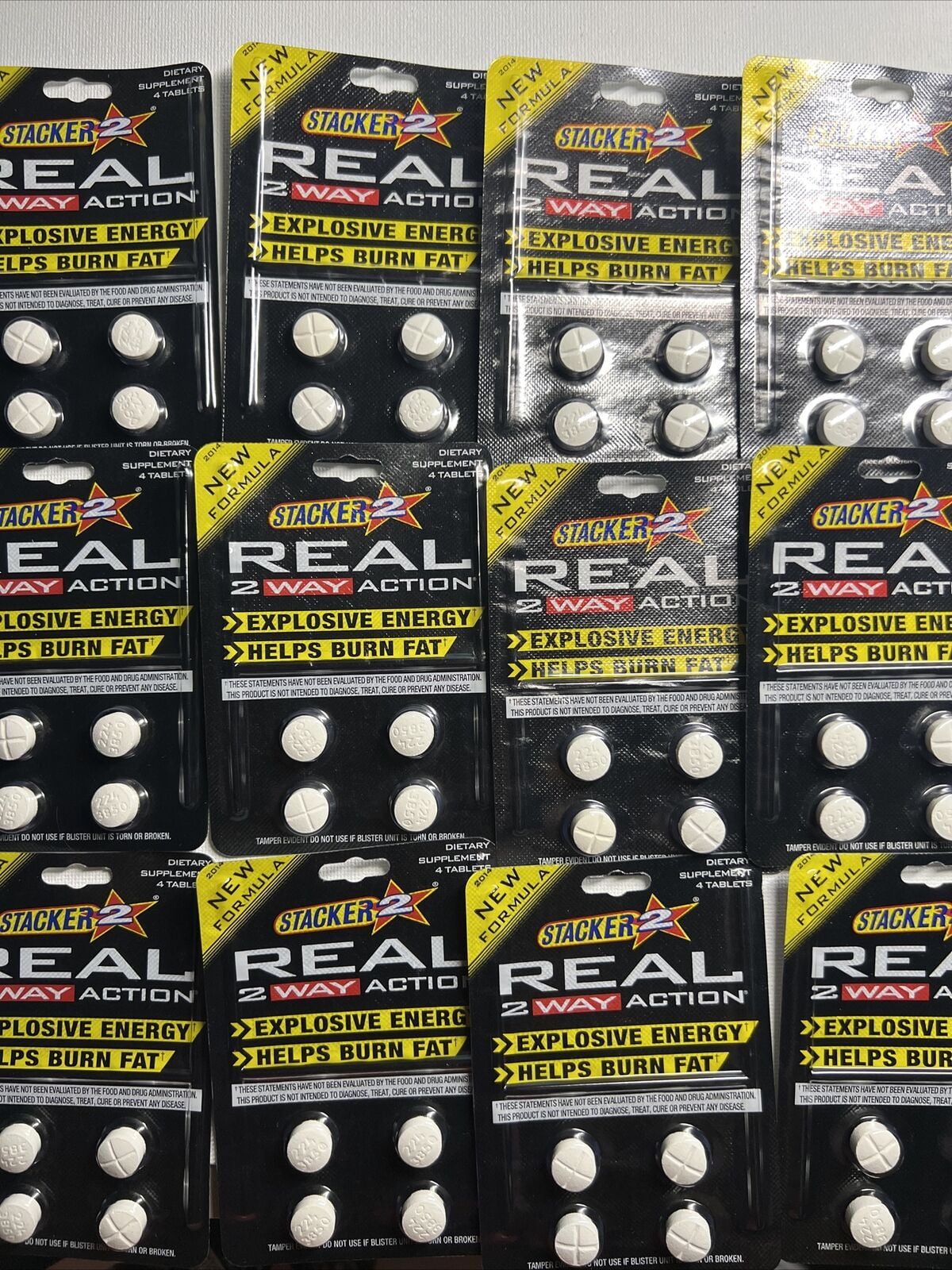 Stacker REAL 2 Way Action 8 Packs 32 Pills Energy Diet Weight Loss