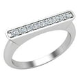 thumbnail image 1 of Stacking Band Bar Ring Diamond Wedding or Anniversary 0.14 CTW 14K White Gold (G,SI), 1 of 1