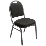 Stacking Banquet Chair, Fabric, 2" Seat, Black, Lot of 4
