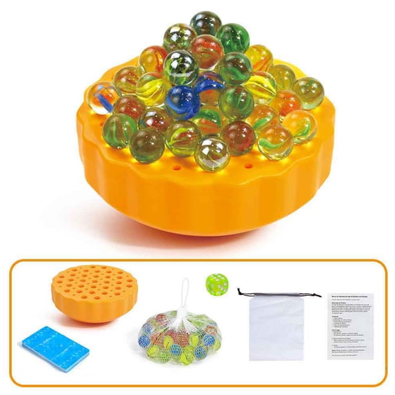 Stacking Bead Puzzle Game, Interactive Multiplayer Dexterity Challenge for Family Gatherings, Portable Board Game with Shaking Tower, Includes Dice and Storage Accessories