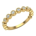 thumbnail image 1 of Stacking Bezel Milgrain Outline Round Diamond Stackable Wedding Band 0.33 CTW 14K Gold, 1 of 6